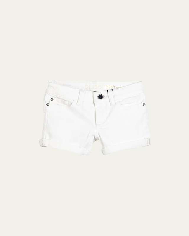 Girls' Piper Cuffed Denim Shorts, Griffon, Size 7-16